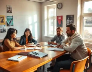 Des individus en train de lire pour apprendre le français